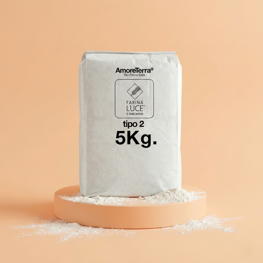Farina Luce 9 Grani Antichi Tipo 2 (molitura a pietra) - Bio- 5Kg.
