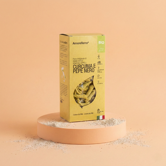 Torchietti S. Cappelli con Curcuma e Pepe Nero - artigianale, BIO, grani antichi 250g.