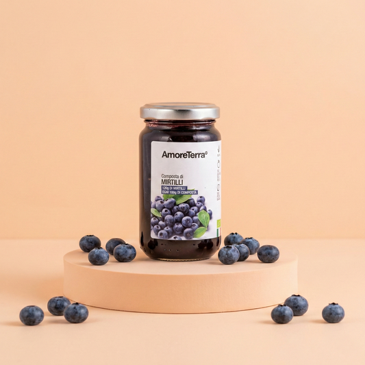 Composta di mirtilli (senza pectina, solo zuccheri della frutta) - Bio- 220g