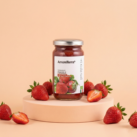 Composta di fragole (senza pectina, solo zuccheri della frutta) - Bio 220g.
