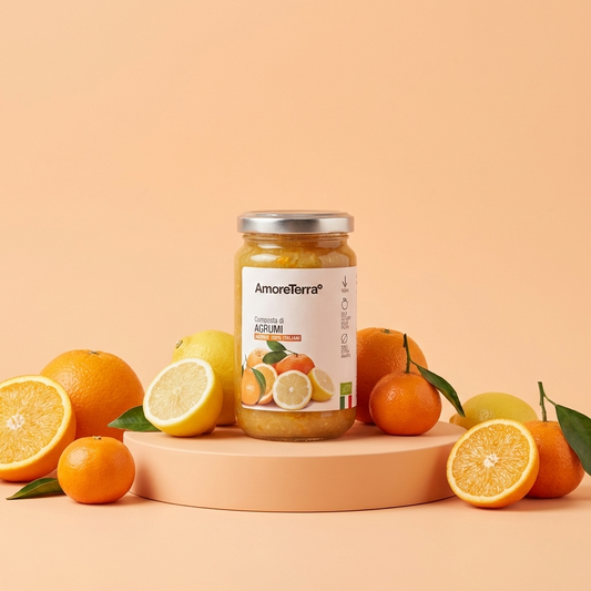 Composta di agrumi (senza pectina, solo zuccheri della frutta) - Bio 220g.