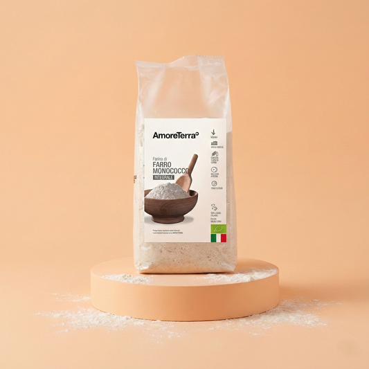 Farina integrale di farro monococco (molitura a pietra) - Bio 500g.