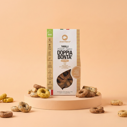 Taralli Doppia Bontà con segale e farro, con Olio EVO e lievito naturale (senza: latte e uova) - Bio