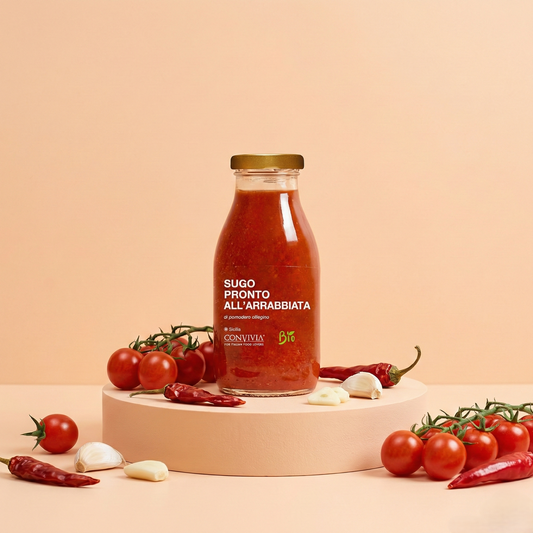 Sugo pronto di pomodoro ciliegino all’ arrabbiata bio 250g