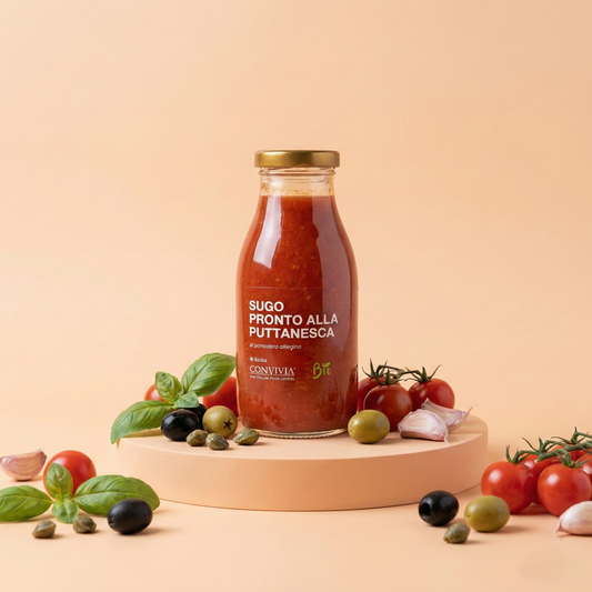 Sugo pronto di pomodoro ciliegino alla puttanesca bio 250g