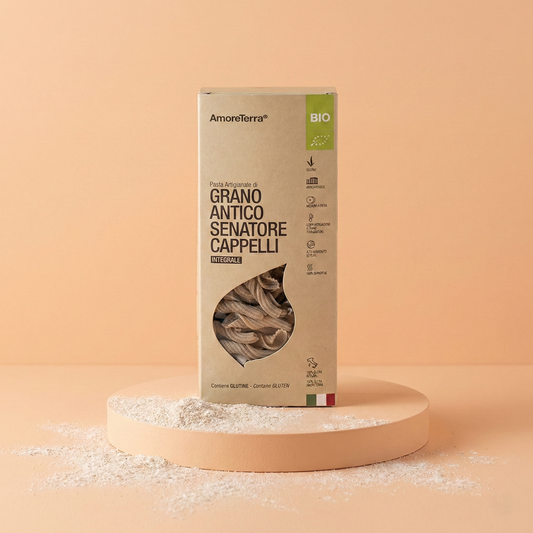 Torchietti integrali Senatore Cappelli - artigianale, BIO, grani antichi 500g.