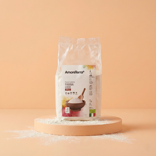 Farina Luce 9 Grani Antichi Tipo 2 (molitura a pietra) - Bio 500g.