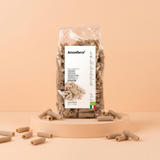 Maccheroni integrali Senatore Cappelli - artigianale, BIO, grani antichi 500g.