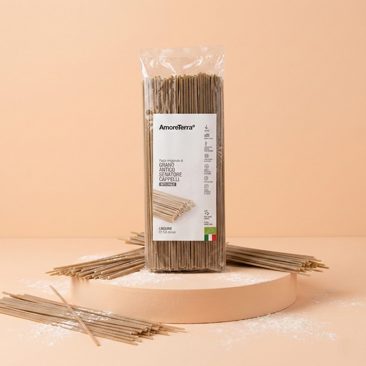 Linguine integrali Senatore Cappelli - artigianale, BIO, grani antichi 500g.