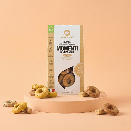 Taralli Momenti di Khorasan, con Olio EVO e lievito naturale (senza: latte e uova) - Bio