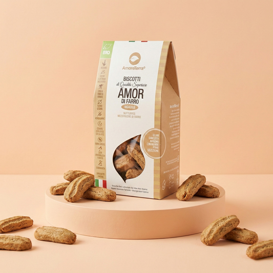 Biscotti Amor di Farro (senza: zucchero, lievito uova e burro) - Bio