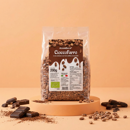 Cioccofarro, il farro soffiato al cioccolato, bio 200gr.