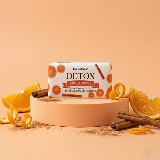 DETOX Sapone naturale, Arancia e Cannella
