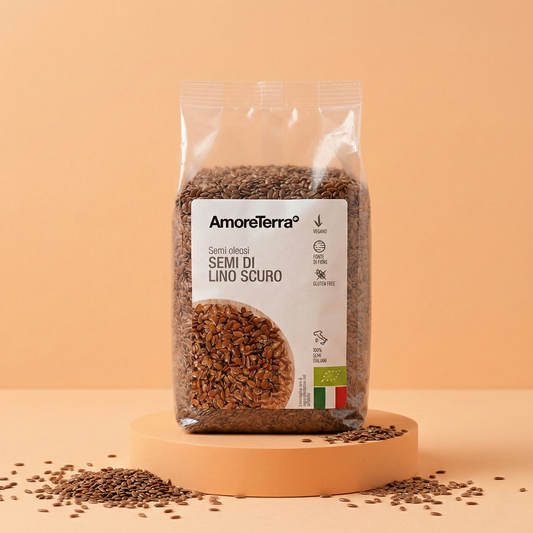 Semi di lino scuri, Italia - Bio Italia 400g.