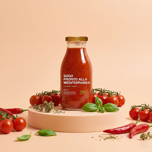 Sugo pronto di pomodoro ciliegino alla mediterranea bio 250g